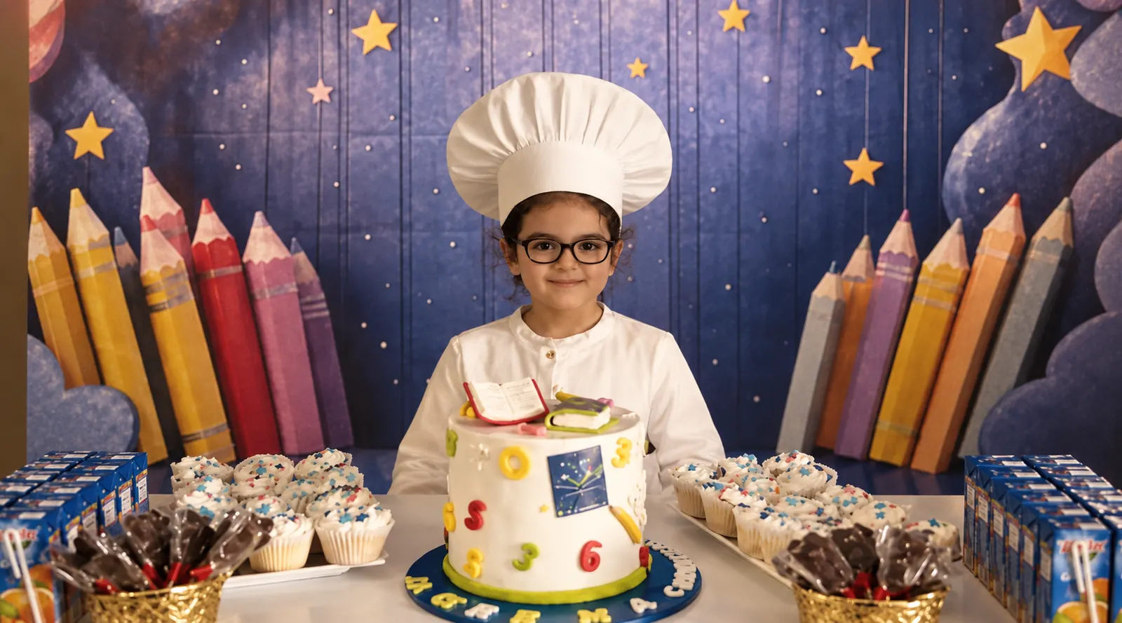 Enfant participant à un atelier de pâtisserie